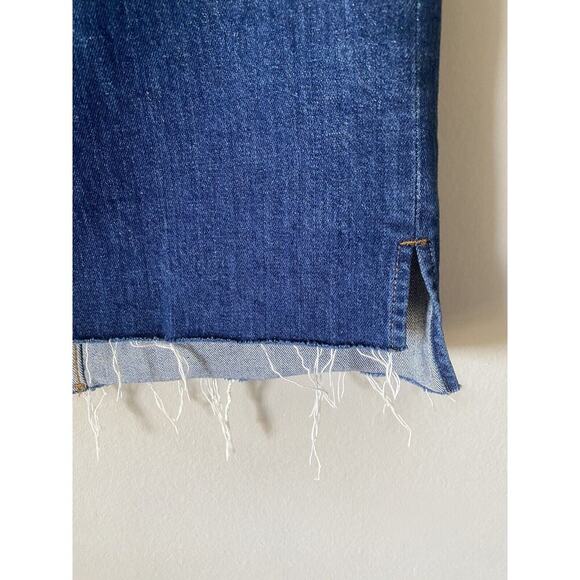 Madewell Denim Frayed Jean Skirt Size 25 Style# J2735 #V1 - Picture 3 of 8